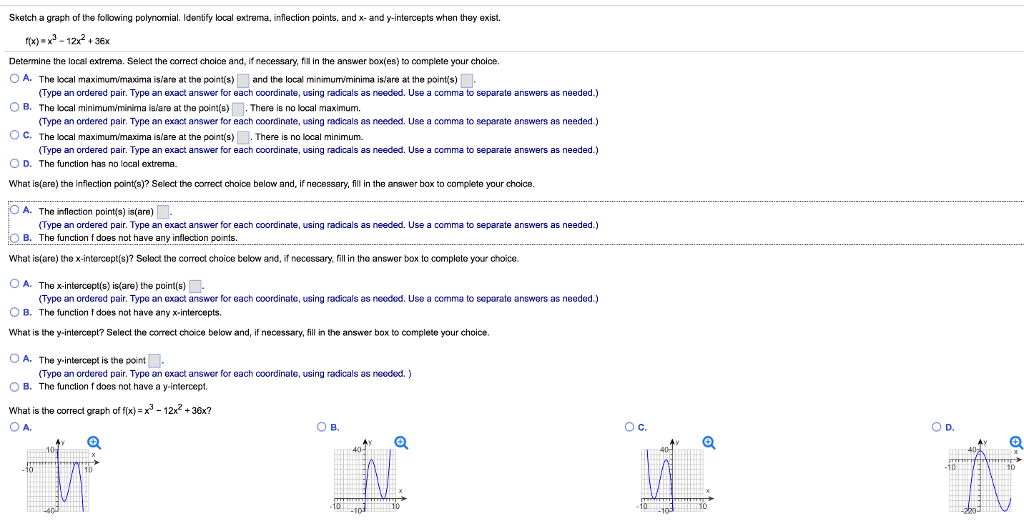 Solved Sketch A Graph Of The Following Polynomial Identi