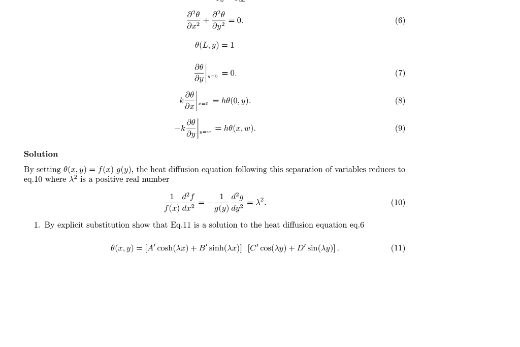 Solved 0 L Y 1 Solution By Setting 8 X Y F X G Y The Chegg Com