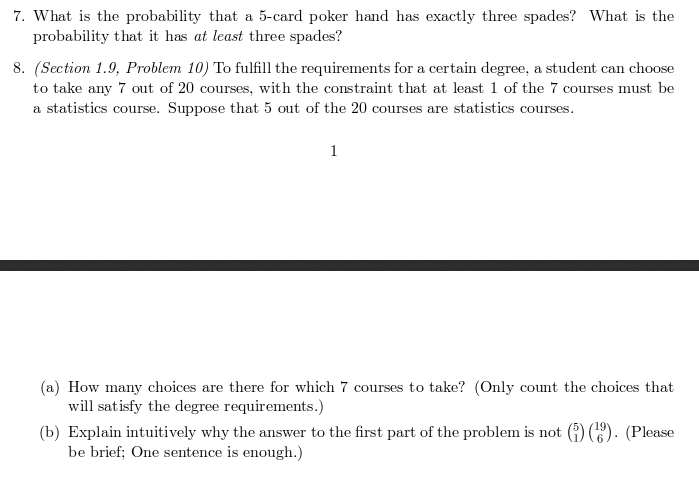 Poker hand probability problems worksheet