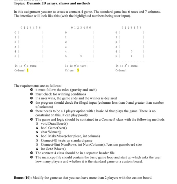Assignment topics list picture