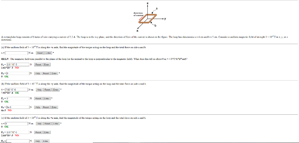 Solved A Rectanglular Loop Consists Of 6 Turns Of Wire Ca Chegg Com