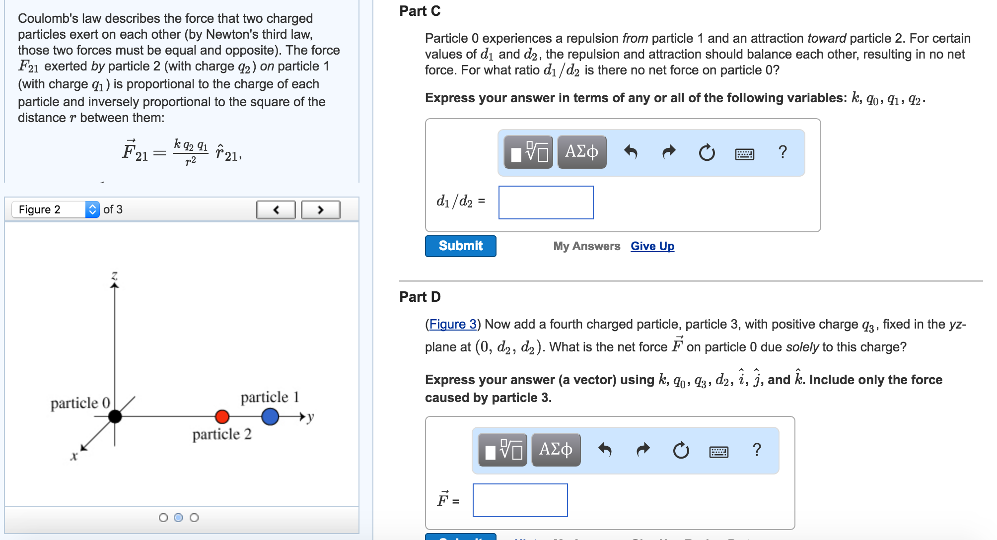 Solved: Part A (Figure 1) Consider Two Positively Charged ... | Chegg.com