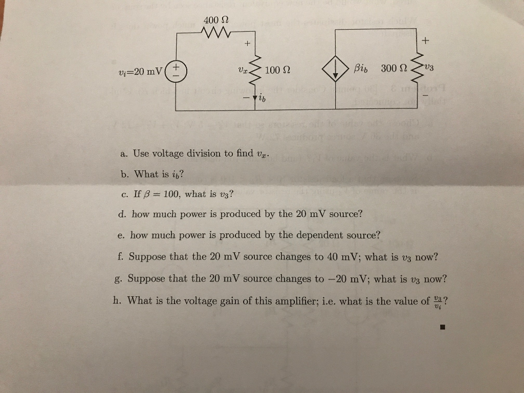 Solved A Use Voltage Division To Find Upsilon X B What Chegg Com