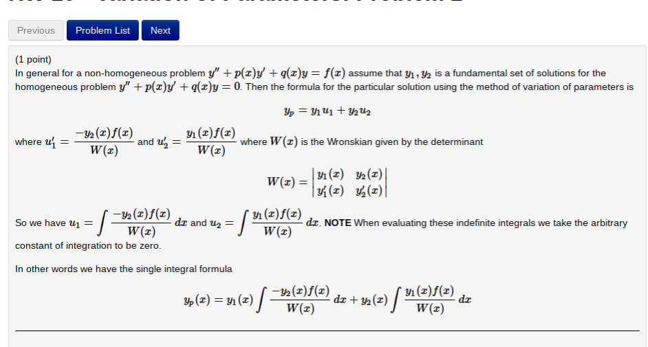 Solved In General For A Non Homogeneous Problem Y P X Y Chegg Com