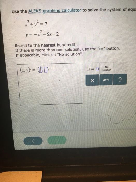Solved Use The ALEKS Graphing Calculator To Solve The Sys...
