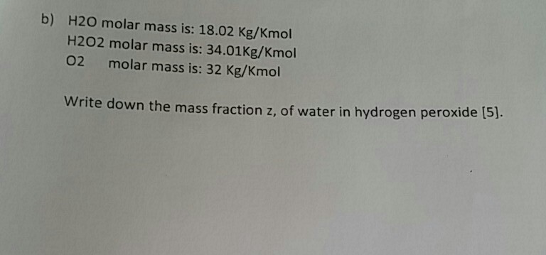 the molar mass of oxygen is 32 kg kmol
