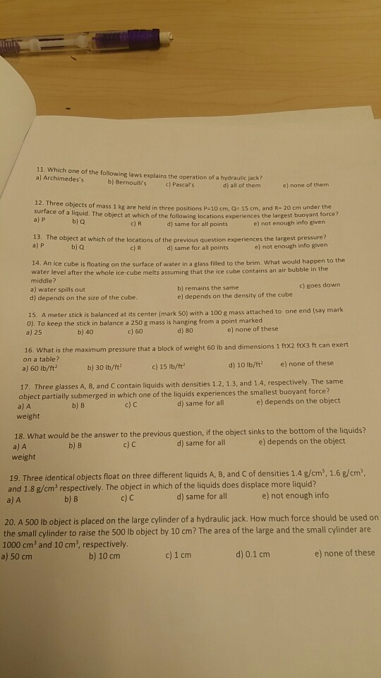 Solved 11 Which One Of The Following Laws Explains The Chegg Com