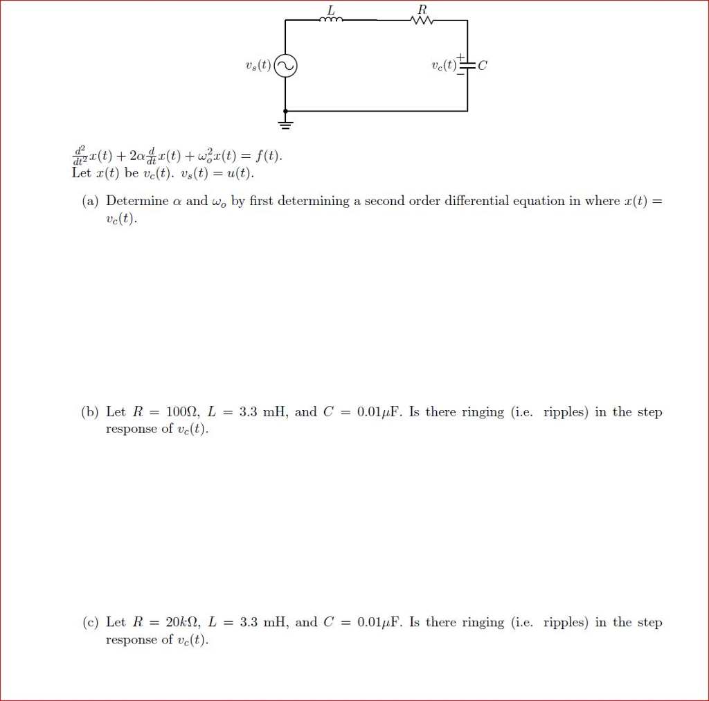 Solved Vs T N Ve T Ec Let X T Be Ve T A S T U T Chegg Com