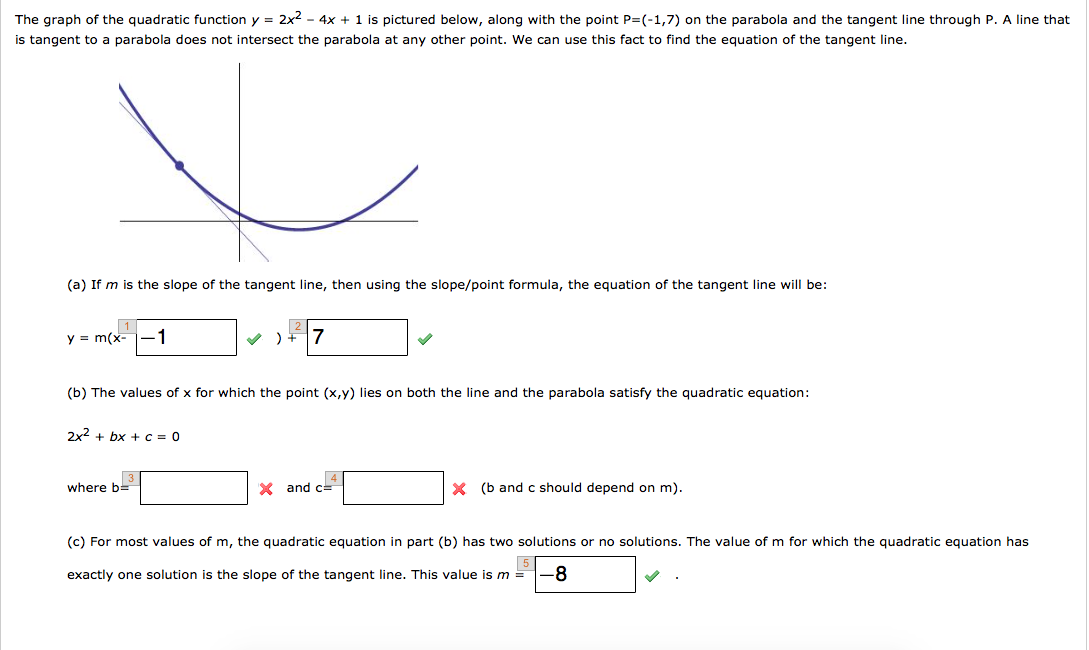 The Graph Of The Quadratic Function Y 2x 2 4x 1 Chegg Com