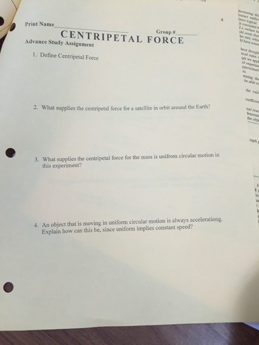 Physics centripetal force practice problems image