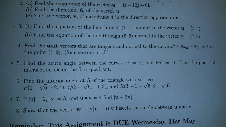 Solved Find The Magnitude Of The Vector U 4i 12j 6k Chegg Com