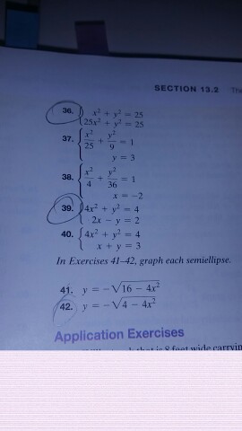 Solved X 2 Y 2 25 25x 2 Y 2 25 4x 2 Y 2 4 Chegg Com