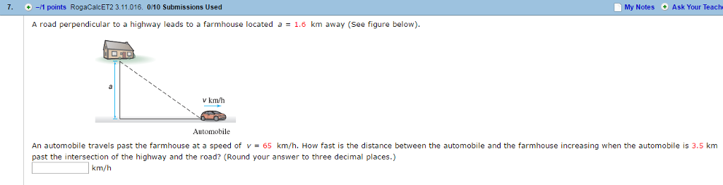 1 6 Km Distance From My Location Solved A Road Perpendicular To A Highway Leads To A | Chegg.com