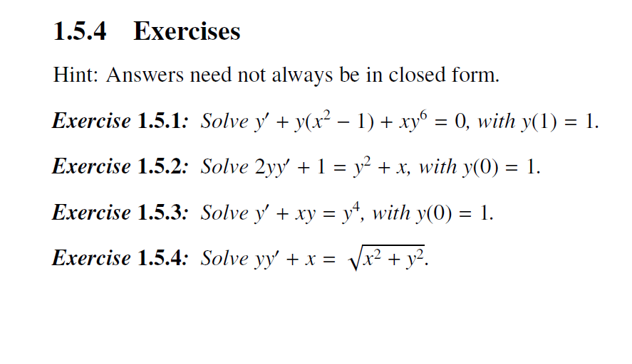 Solved Solve Y Y X 2 1 Xy 6 0 With Y 1 1 S Chegg Com