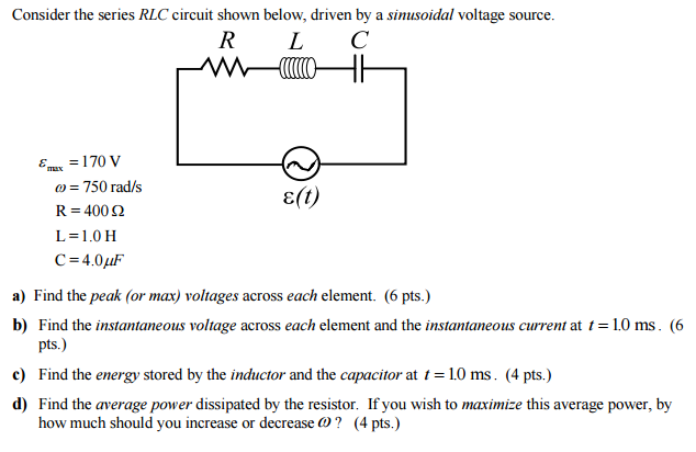 Dissipated rlc, energy circuit in in RLC Series