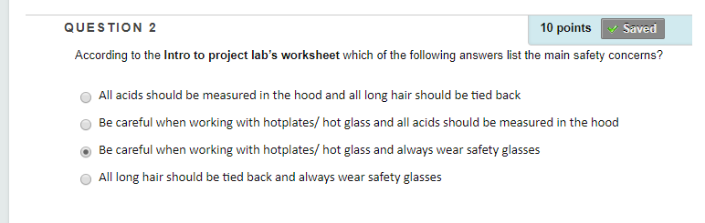 Solved Question 2 10 Points All Acids Should Be Measured