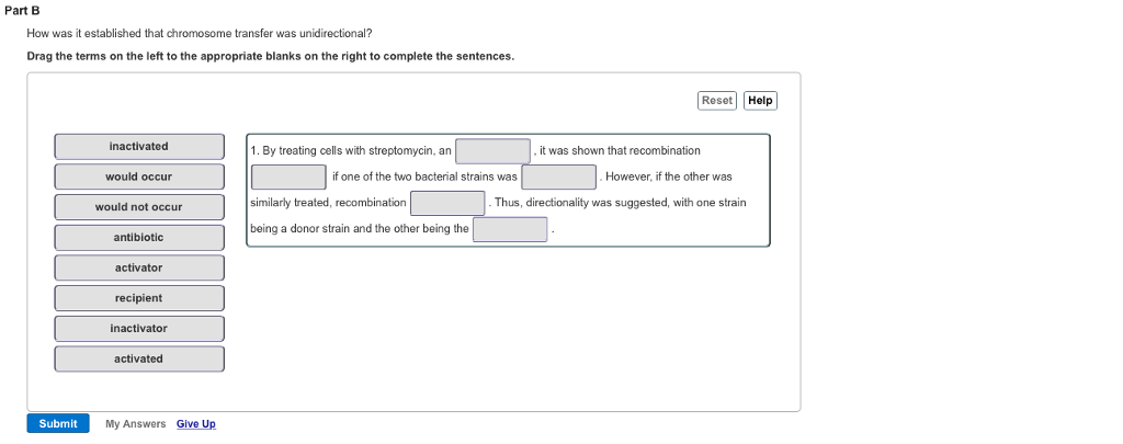 Part B How Was It Established That Chromosome Chegg 