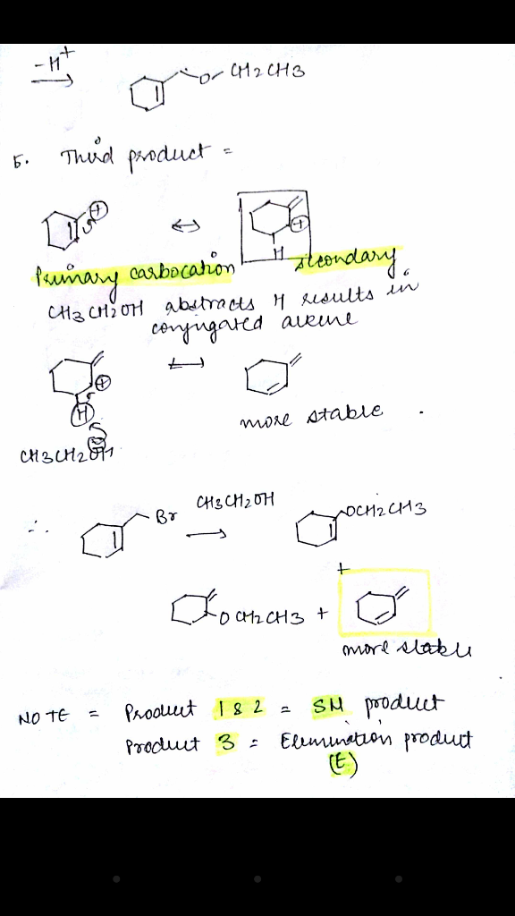 Question & Answer: When 1-bromomethyl cyclohexene undergoes solvolysis in ethanol, three major products are..... 2
