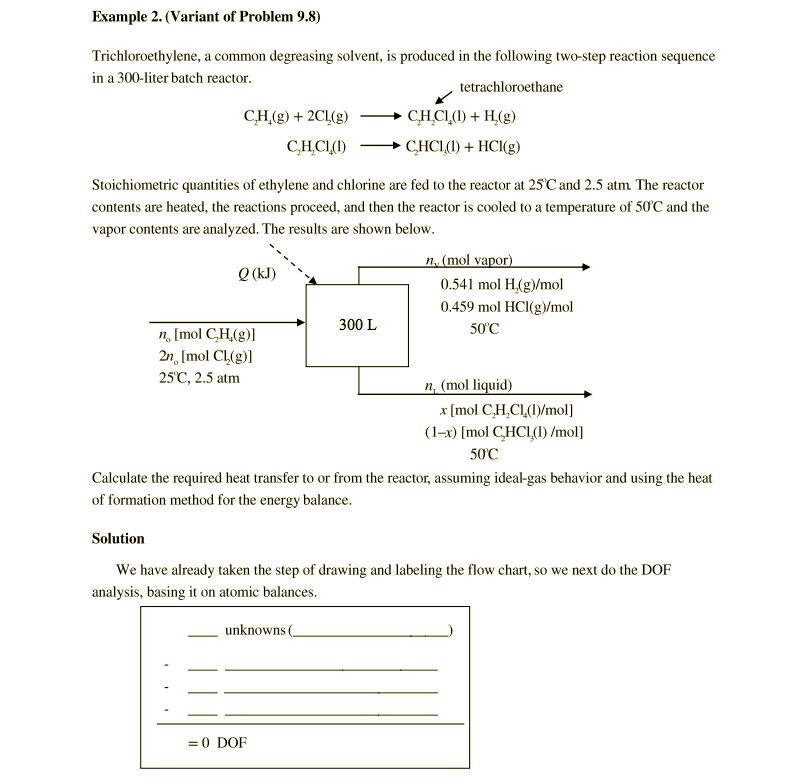 Example 2 Variant Of Problem 9 8 Trichloroethyl Chegg Com