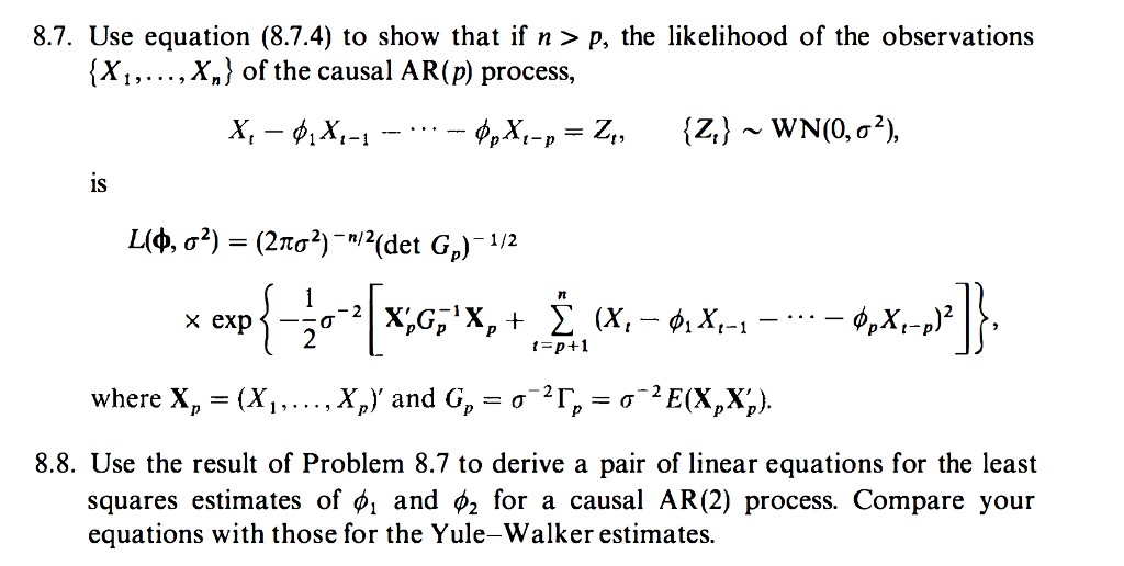 Solved 8 7 Use Equation 8 7 4 To Show That If N P T Chegg Com