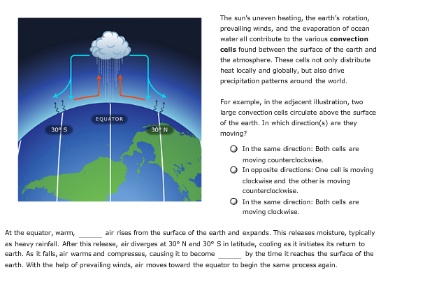 Solved The Sun S Uneven Heating The Earth S Rotation Pre Chegg Com