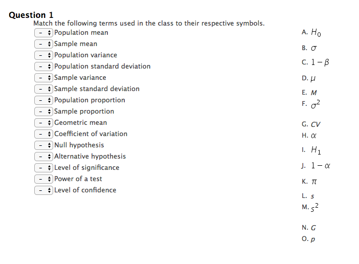 Solved Match The Following Terms Used In The Class To The Chegg Com