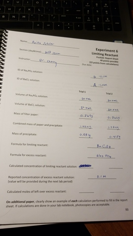 Limiting reactant homework answers image