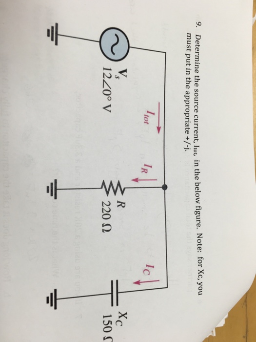 Determine the source current, I_tot, in the below