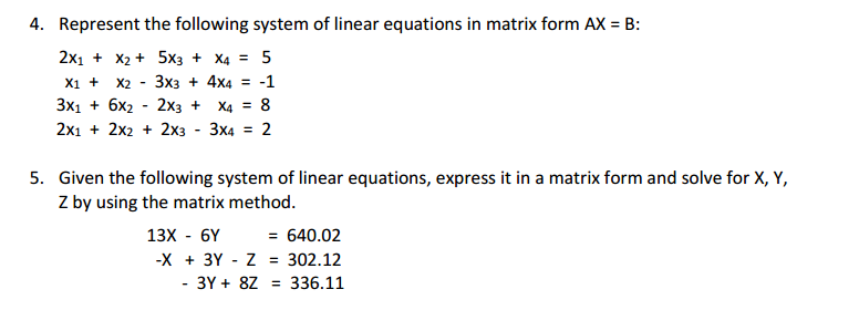 system of equations solver 4x4