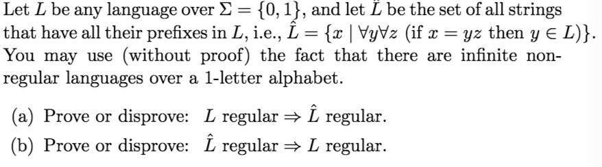 Solved Let L Be Any Language Over Sigma 0 1 And Let Chegg Com