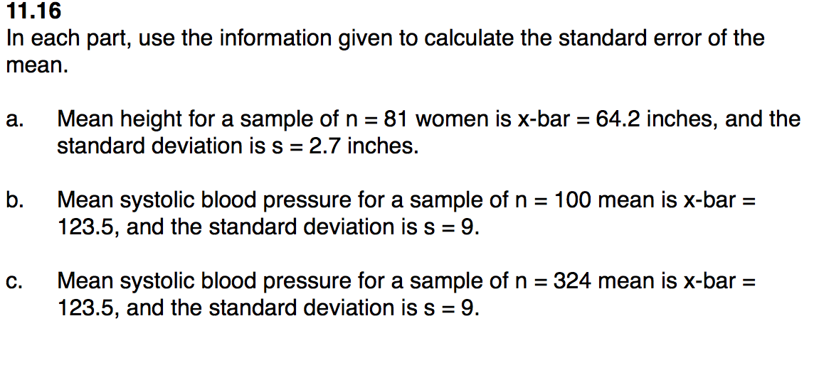 how to calculate standard error