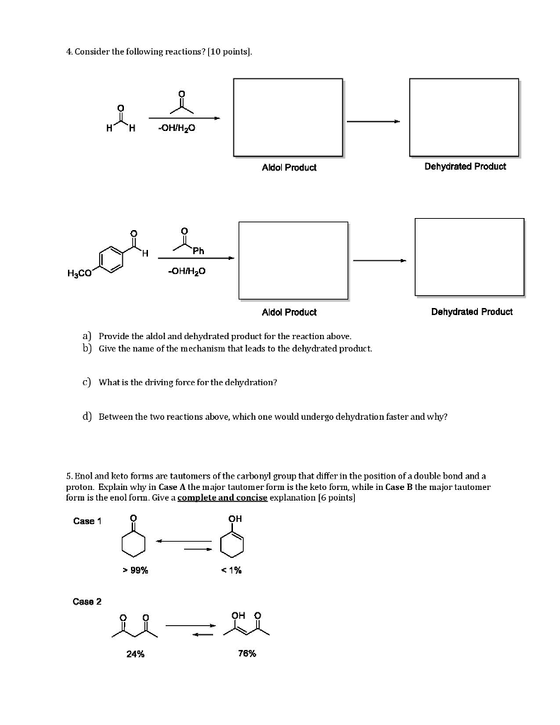 Solved Consider The Following Reactions? A) Provide The | Chegg.com Solved Consider The Following Reactions? A) Provide The | Chegg.com