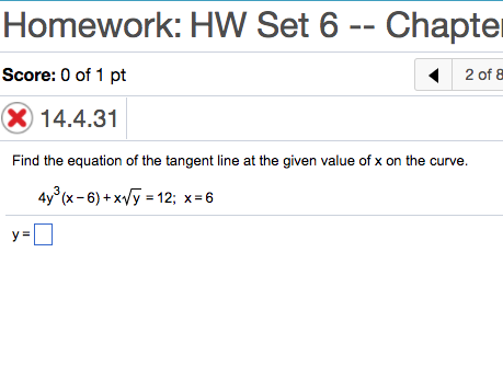 Homework 6 tangent lines picture