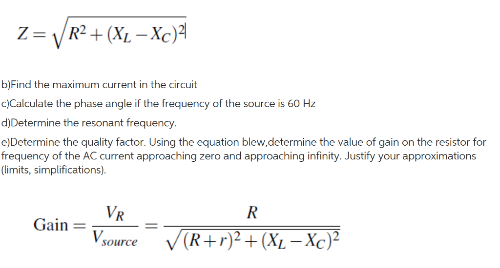 Solved Draw An Rlc Circuit With Resistor R 425 Ohms In Chegg Com