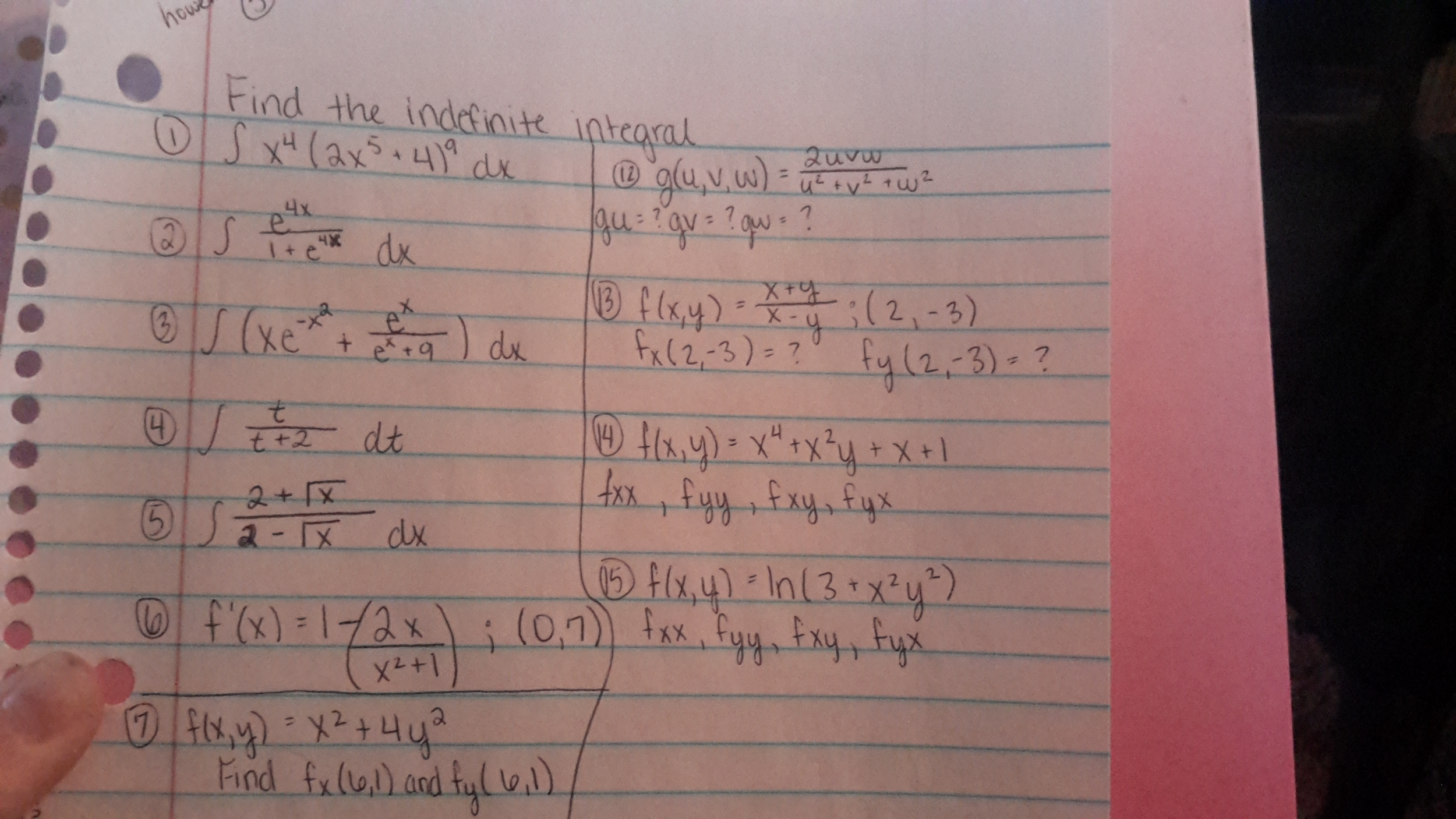 Solved Find The Indefinite Integral Integration X 4 2x 5 Chegg Com