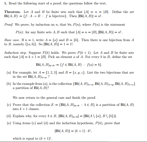Solved Read The Following Start Of A Proof The Question Chegg Com