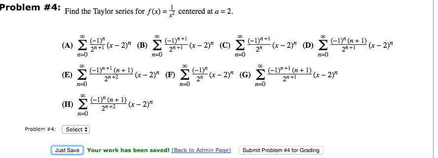 Solved Find The Taylor Series For F X 1 X 2 Centered A Chegg Com