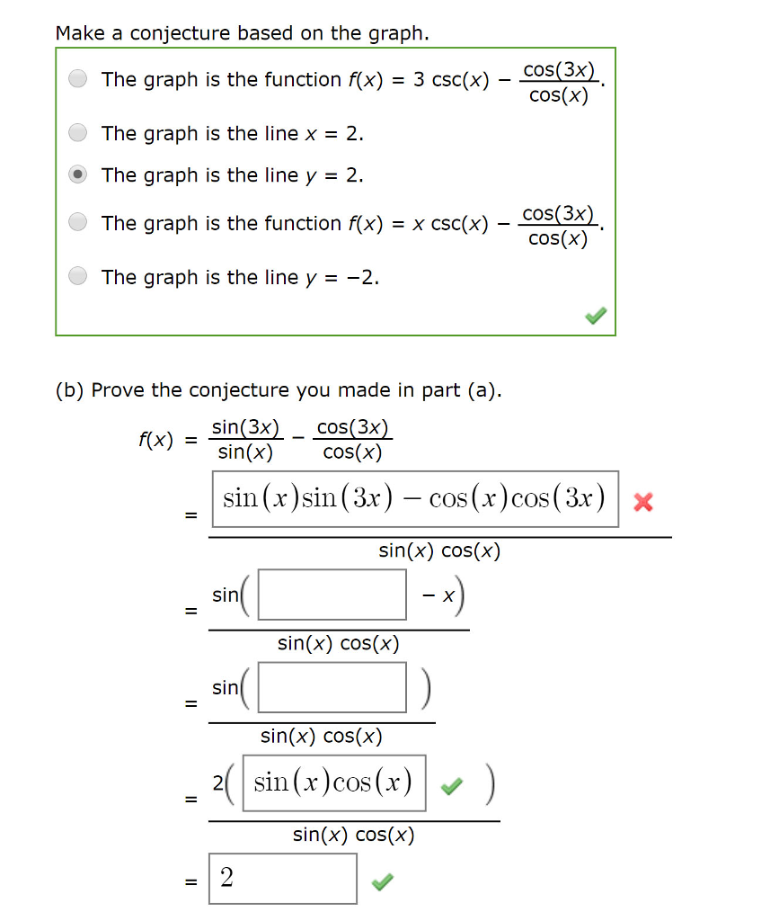 Make A Conjecture Based On The Graph The Graph Is Chegg Com