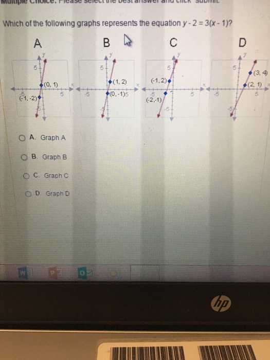 Which Of The Following Graphs Represents The Equation Chegg Com
