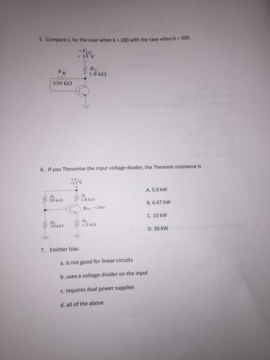 Solved Compare I C For The Case When B 100 With The Case Chegg Com