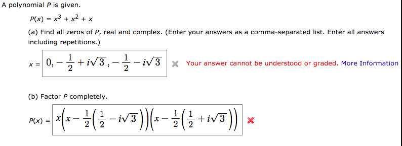 Solved A Polynomial P Is Given P X X3 X2 X A Fin Chegg Com