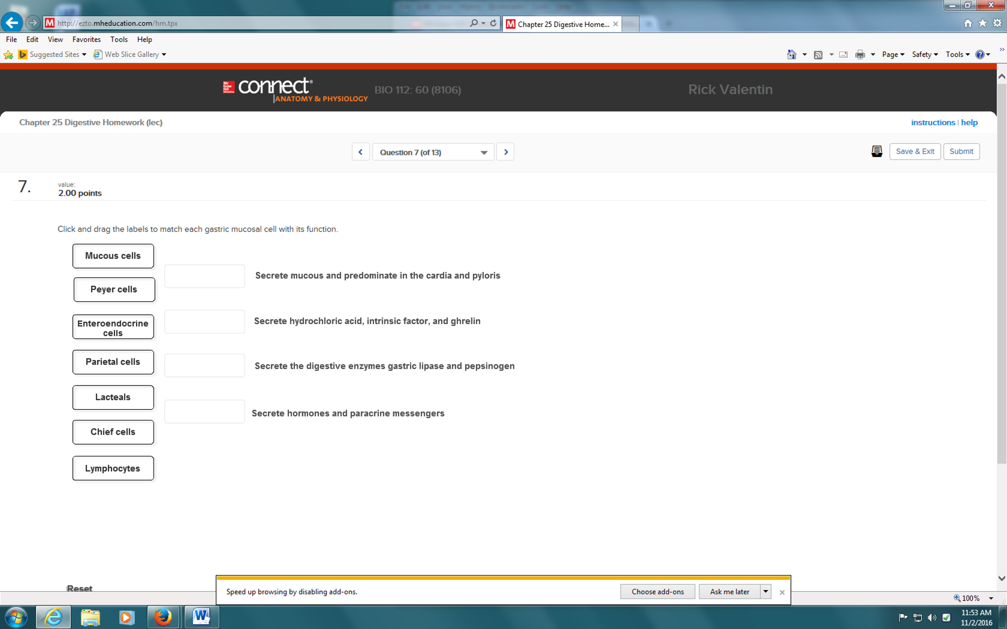 Solved -3 M http://ezt hed Chapter 25 Digestive Home... X | Chegg.com