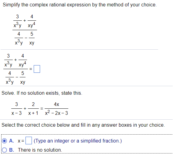 Simplify The Complex Rational Expression By The Chegg Com