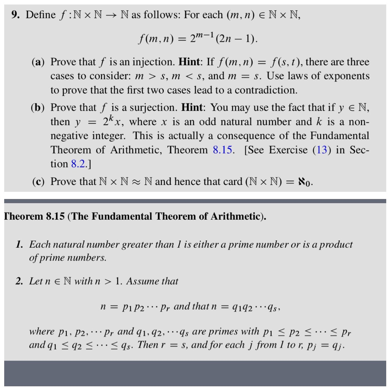 Solved 9 Define F N X N Nas Follows For Each M N E N Chegg Com