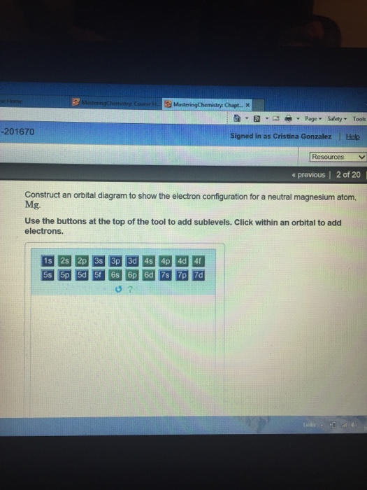 electron c configuration 2+ Diagram Show To Solved: An The Construct Electron Orbital