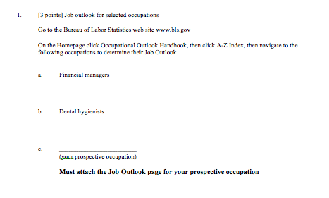 solved job outlook for selected occupations go to the bur bureau of labor statistics occupational outlook handbook