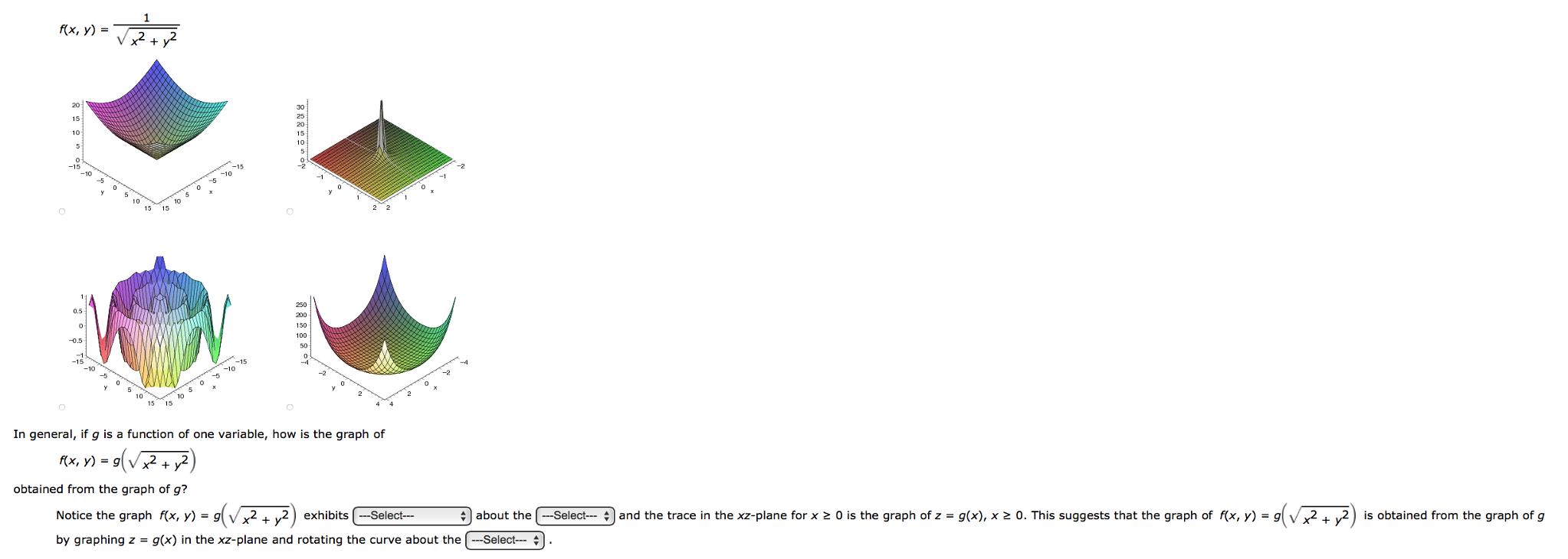 Solved F X Y 1 Squareroot X 2 Y 2 In General If G Chegg Com