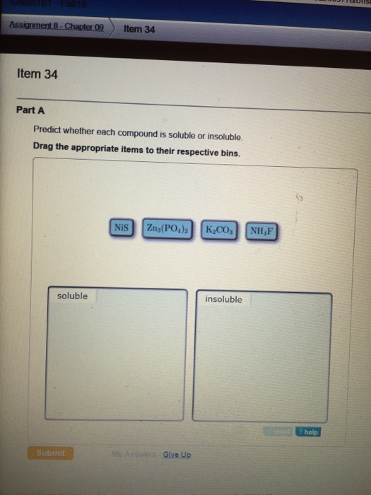 Solved Item 34 Part A Predict Whether Each Compound Is So