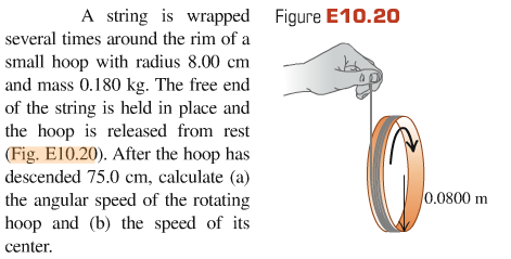 A thin string is wrapped several times around a cylinder kept on a