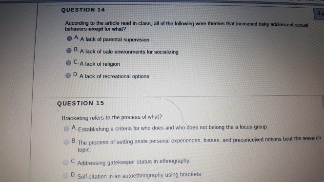 Solved Question 14 According To The Article Read In Class Chegg Com